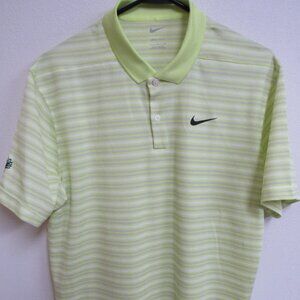 Nike Dri-Fit Victory Stripe Multicolor Short Sleeve Golf Polo Shirt Large